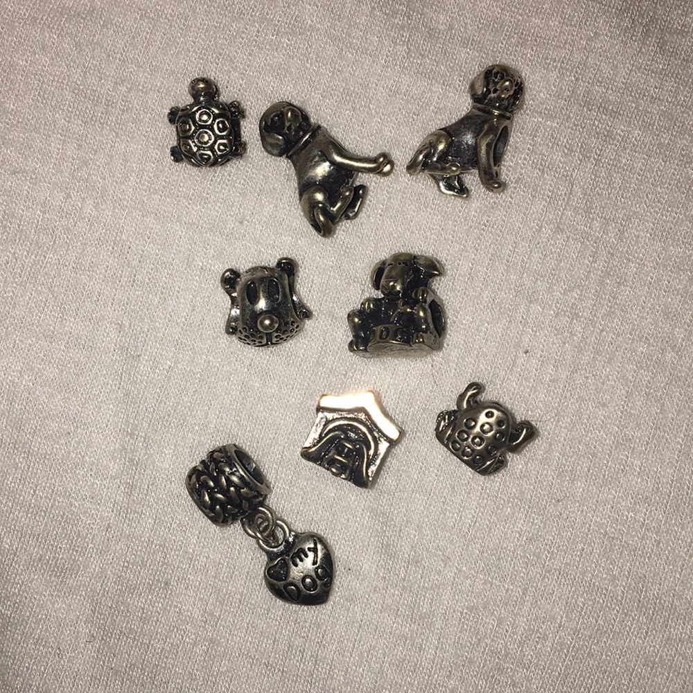Dog/frog/turtle false pandora charms